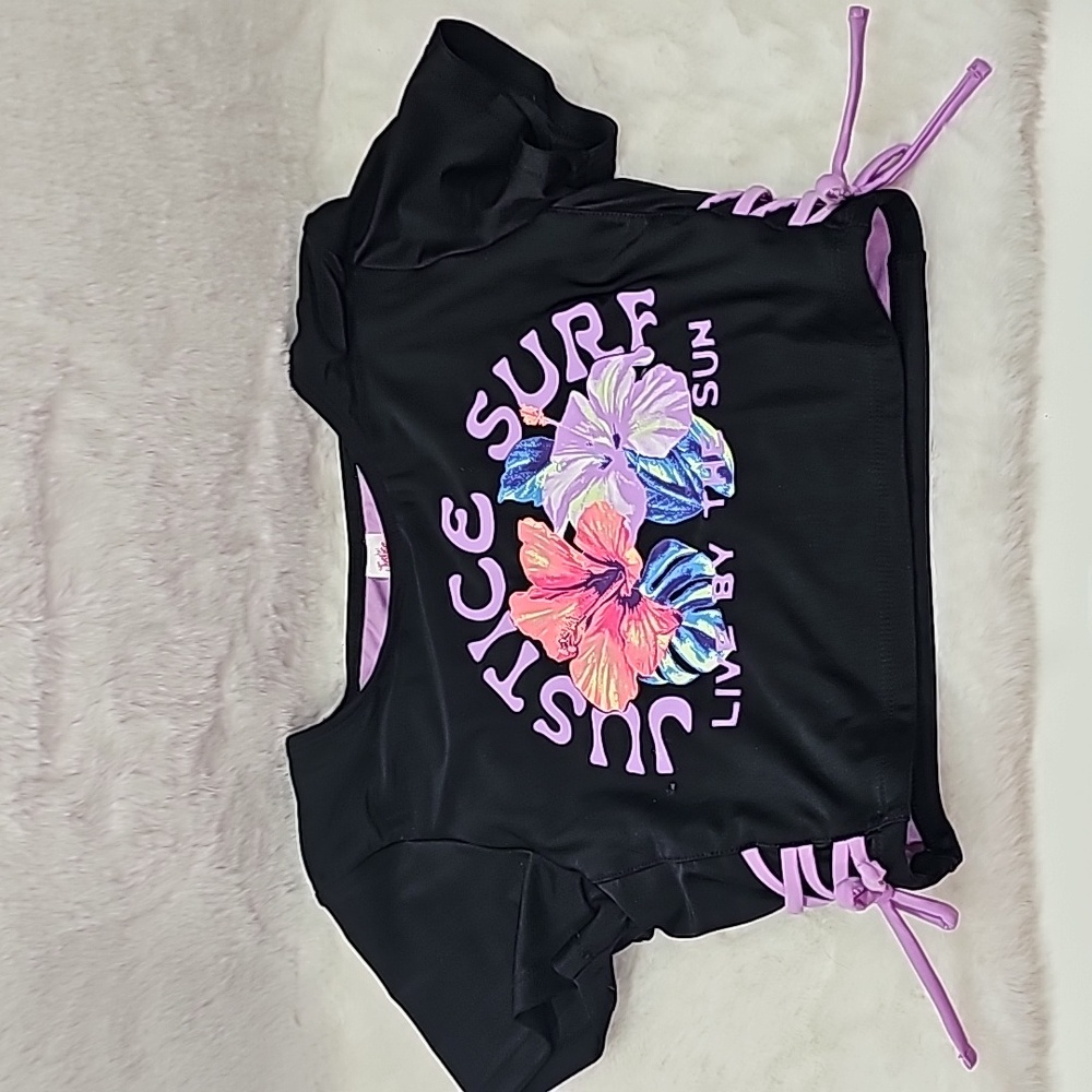Justice Girls 2 Piece Bathing Suit Size 12/14 - Picture 5 of 7